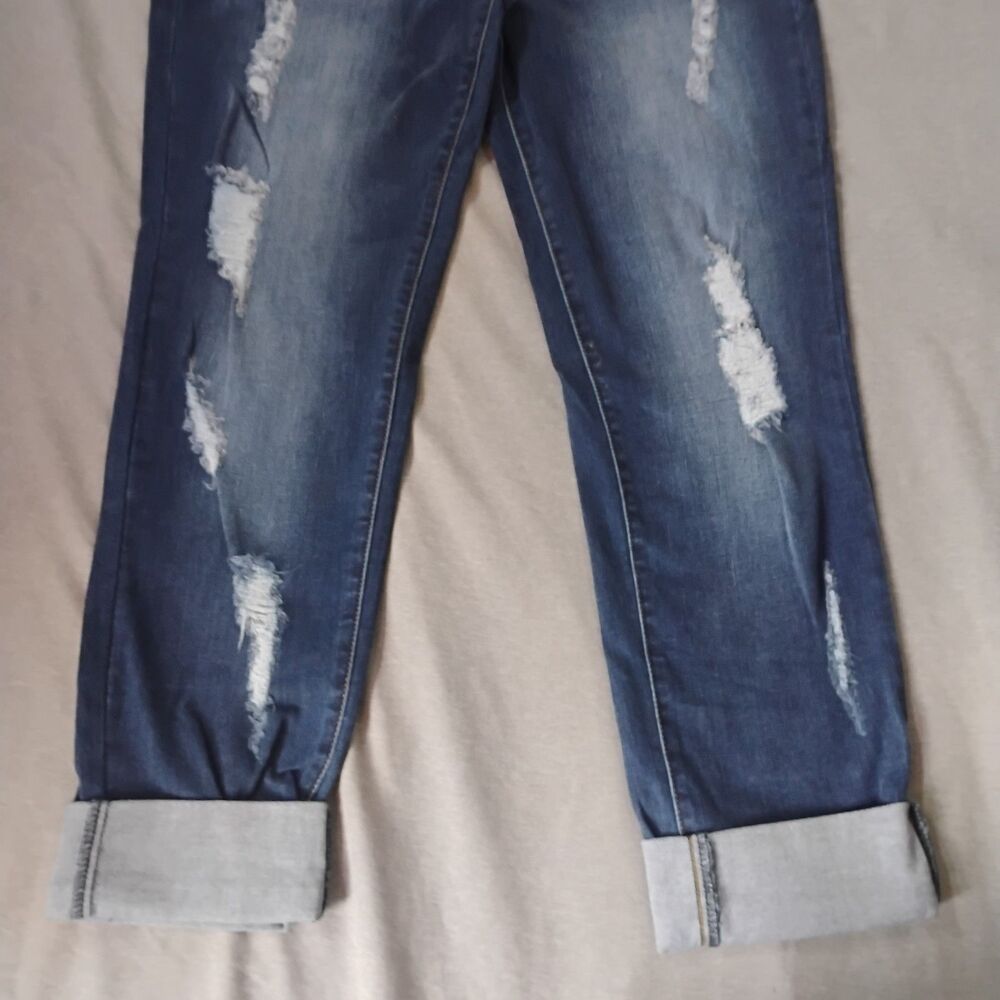 KanCan Alexandrea Ankle Jean Distressed Skinny NWT Size W13/30 Dark Wash KC8127D - Picture 4 of 16